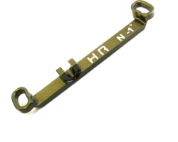 Aluminum Steering Link Short -1 Deg (Gunmetal) - Kyosho Mr-03 photo