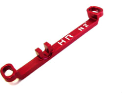 Aluminum Steering Link Short +2 Deg (Red) - Kyosho Mr-03 photo