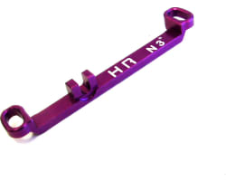 Aluminum Steering Link Short +3 Deg (Purple) - Kyosho Mr-03 photo