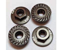 M4 Large Aluminum Serrated Flange Nut (4 Pieces) photo