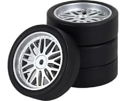 1/18 DRIFT TIRES- STYLE 1- CHROME photo