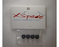 Black Aluminum M5 Serrated Flange Wheels Nuts (4) photo