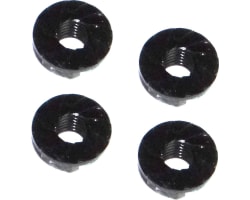 Black Aluminum M5 Serrated Flange Wheels Nuts (4) photo