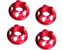 Red Aluminum M5 Serrated Flange Wheel Nuts photo