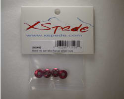 Red Aluminum M5 Serrated Flange Wheel Nuts photo