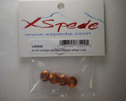 Orange Aluminum M5 Serrated Flange Wheel Nuts photo