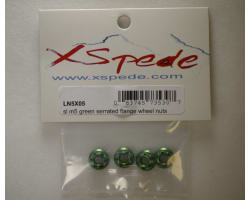 Green Aluminum M5 Serrated Flange Wheel Nuts photo