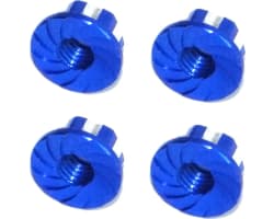 Blue Aluminum M5 Serrated Flange Wheel Nuts photo