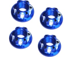 Blue Aluminum M5 Serrated Flange Wheel Nuts photo