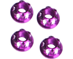 Purple Aluminum M5 Serrated Flange Wheels Nuts photo