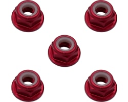 5mm Red Flanged Lock Nut (5) photo