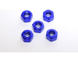 M4 Aluminum Locknuts with Nylon Inserts (5)(Blue) photo