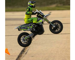 Promoto-SM 1/4 Super Moto Motorcycle FXR White: RTR with Battery photo