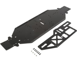 Chassis w/Brace plate 4mm Black: DBXL-E photo