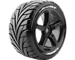 T-Rocket 1/8 Off-Road Truggy Tires 0 Offset 17mm Mntd (2) photo