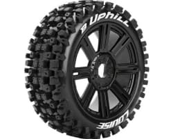 B-Uphill 1/8 Off-Road Buggy Tires 17mm Hex Mounted On Black (2) photo