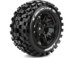 MFT X-Mcross Sport Monster Truck Tires 24mm Hex Mounted on Black photo