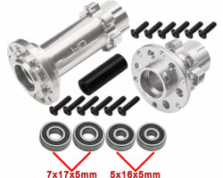 CNC Aluminum Hub Set Silver: PM-MX photo