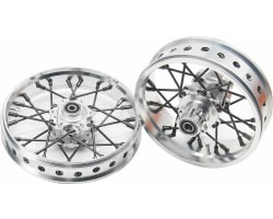 24 wire Black spoke Silver wheel Set Losi Promoto-MX photo