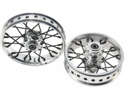 24 wire Black spoke Silver wheel Set Losi Promoto-MX photo