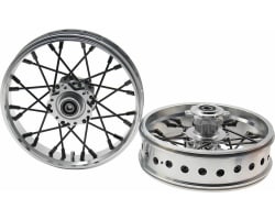 24 wire Black spoke Silver wheel Set Losi Promoto-MX photo