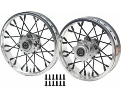 24 wire Black spoke Silver wheel Set Losi Promoto-MX photo
