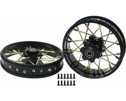 24 wire Gold spoke Black wheel Set Losi Promoto-MX photo