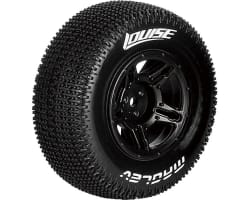 1/10 Sc-Maglev Front Soft Tires On Black 12mm Rims (2) photo