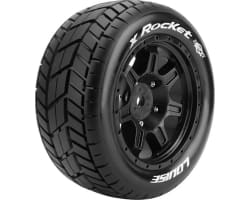 X-Rocket Tires On Black Wheels for Arrma Kraton 8s (Mft) (2) Bel photo