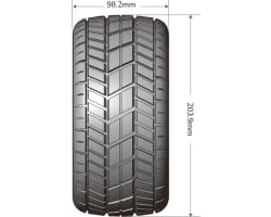 X-Rocket Tires On Black Wheels for Arrma Kraton 8s (Mft) (2) Bel photo