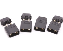 XT90 Plug with Sheath Male Only Black - 4 pieces photo