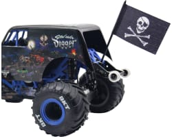 1/18 jolly roger flag W/Alum. Mount Grom photo