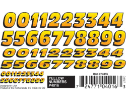 Dry Transfer Yellow Numbers photo