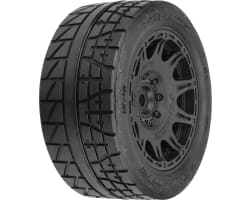 Menace HP 5.7 inches Street BELTED Tires Mounted on Raid Black 8 photo