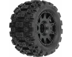 Badlands MX 1.85 All-Terrain Truck Tires 4 Mounted on Raid Black photo