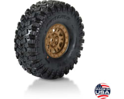Limited Edition Aztek G8 1.9 Crawler Tires Mounted 12mm Bronze I photo