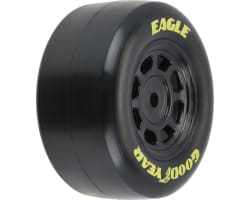 Goodyear Eagle Tire F/R MTD Steel Racing Wheels Black for Losi N photo