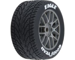 1/12 Goodyear Eagle Wet Tire F/R MTD Gray Wheels (4): Losi NASCA photo