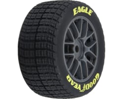 Goodyear Eagle Dirt Tire F/R MTD Grey for Losi NASCAR Race Car 4 photo