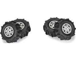 Dumont F/R Tires Mounted 12mm Hex Black Impulse 4 for Arrma Moja photo