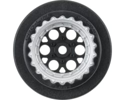 Showtime+ Black/Silver Wheels 2 for Losi Mini No-Prep Drag Car R photo