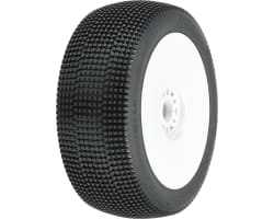 1/8 Convict S3 F/R Buggy Tires Mounted 17mm White wheels 2 photo