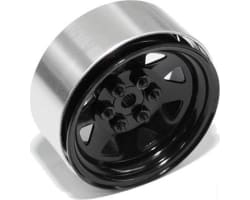 6-Lug Wagon 1.9 Stamped Beadlock Wheels Black (4) photo