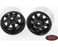 5-Lug Deep Dish Wagon 1.9 Beadlock Wheels Black set of 4 photo