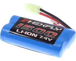 7.4V 1500mAh Battery with small Tamiya Plug photo