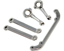 V2 Steering Arms L/R and V2 Toe Links (Chrome) (1set) photo