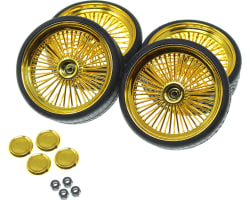 Gold 26 Wire Wheel & Tire Set photo