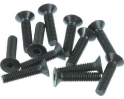 Flat Head Machined Thread Hex Screw M4x18mm photo