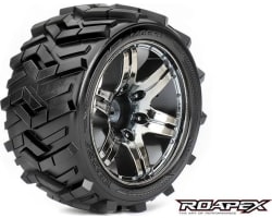 Morph 1/10 Stadium Truck Tire Chrome Black Wheel with 0 Offset 1 photo