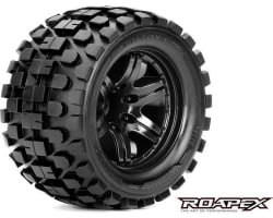 Rhythm 1/10 Monster Truck Tire Black Wheel with 0 Offest 12mm He photo